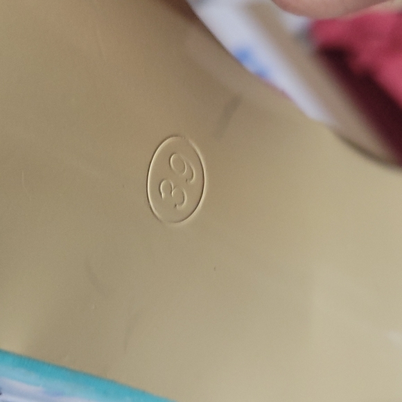 Clear strap heels with clear stiletto and bright blue sole - Picture 3 of 4